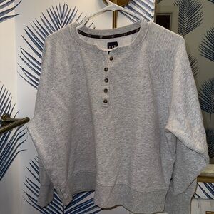 GAP Kids Light Gray Henley Sweater